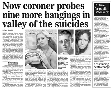 Now coroner probes nine more hangings in valley of the suicides